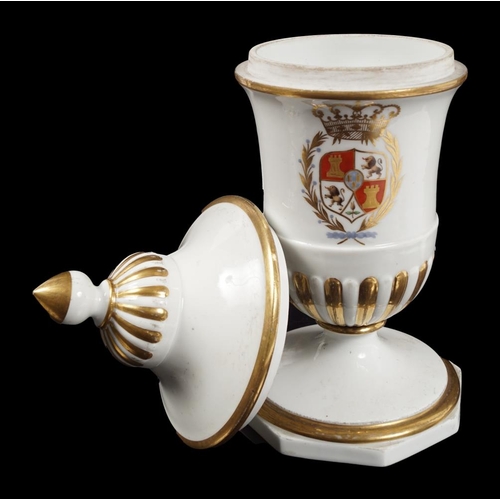 68 - ARMORIAL PORCELAIN VASE