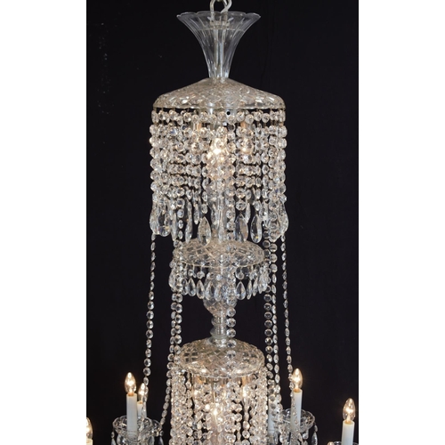 83 - LARGE REGENCY CRYSTAL CHANDELIER