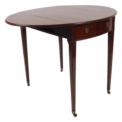 95 - GEORGE III MAHOGANY & INLAID PEMBROKE TABLE