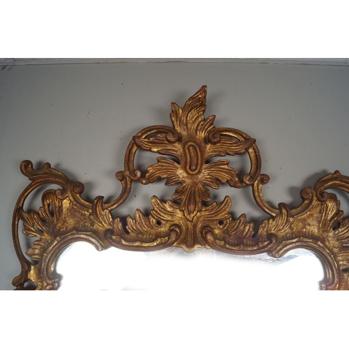 100 - 18TH-CENTURY CARVED GILTWOOD PIER MIRROR