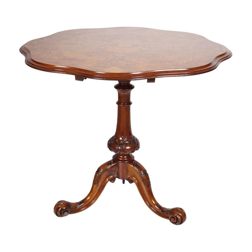 103 - VICTORIAN WALNUT & MARQUETRY CENTRE TABLE