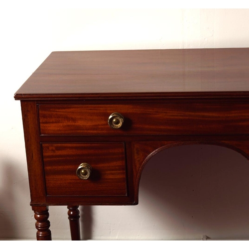 112 - REGENCY MAHOGANY KNEEHOLE DESK