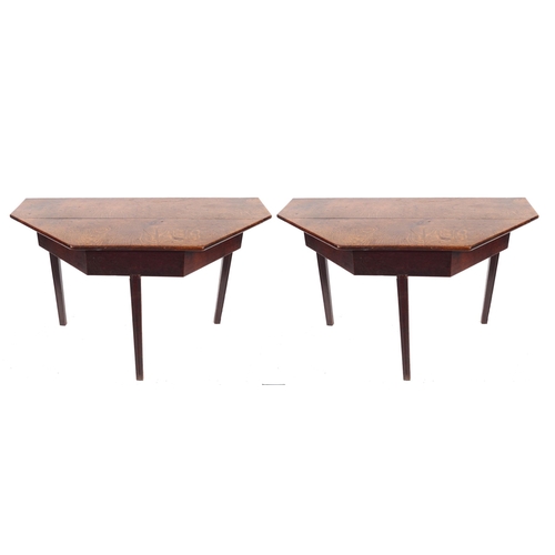 118 - PAIR 19TH-CENTURY OAK CONSOLE TABLES