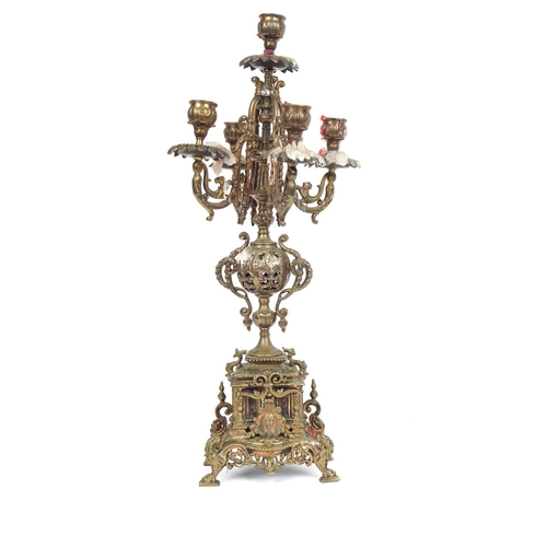 123 - 19TH-CENTURY BRASS CANDLESTICK