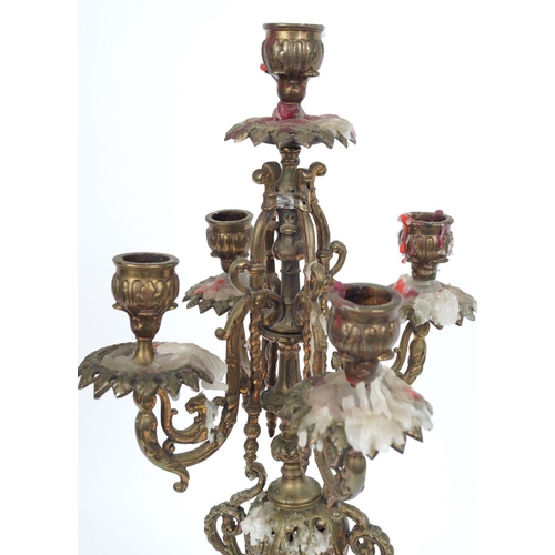 123 - 19TH-CENTURY BRASS CANDLESTICK