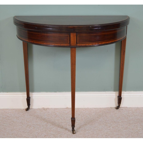 126 - EDWARDIAN MAHOGANY AND INLAID GAMES TABLE