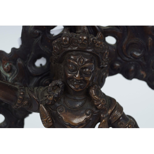 129 - TIBETAN BRONZE FIGURE OF ENLIGHTENMENT