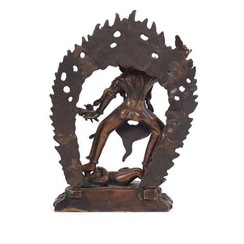 129 - TIBETAN BRONZE FIGURE OF ENLIGHTENMENT