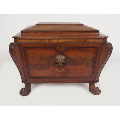 13 - REGENCY MAHOGANY WINE CELLARETTE