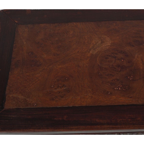 136 - CHINESE QING HARDWOOD & PANELLED TABLE STAND