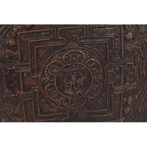 15 - TWO 19TH-CENTURY TIBETAN COPPER MANDALA PLAQUES