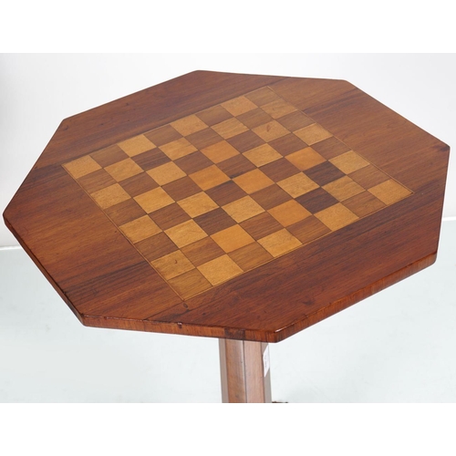 151 - REGENCY ROSEWOOD CHESS TOP OCCASIONAL TABLE