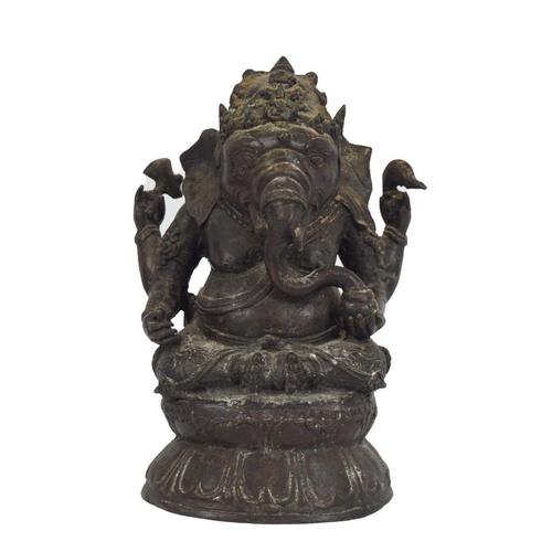 168 - LARGE BRONZE FIGURE OF GANESH