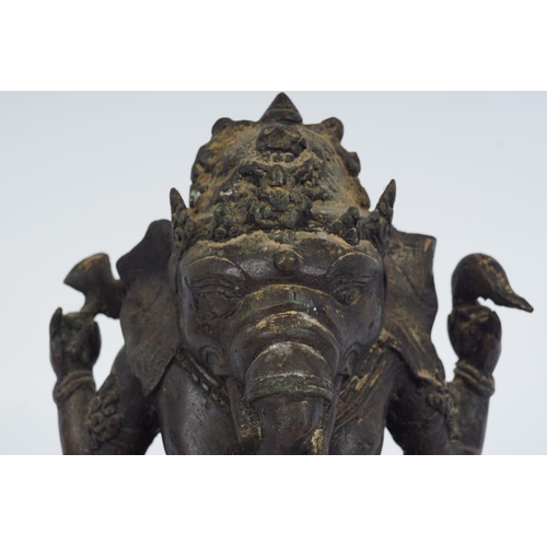 168 - LARGE BRONZE FIGURE OF GANESH