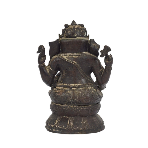 168 - LARGE BRONZE FIGURE OF GANESH