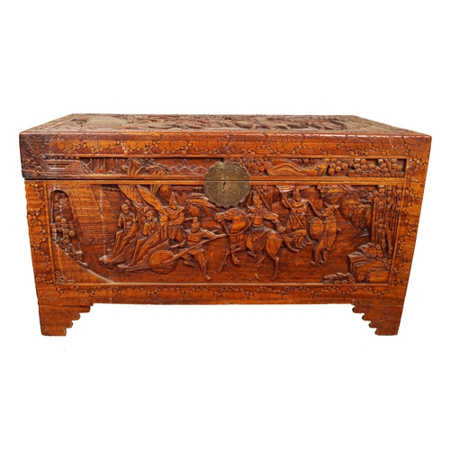 172 - PROFUSELY CARVED CHINESE TRUNK