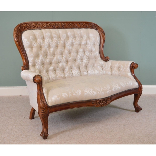 189 - ELEGANT 20TH-CENTURY MAHOGANY SETTEE