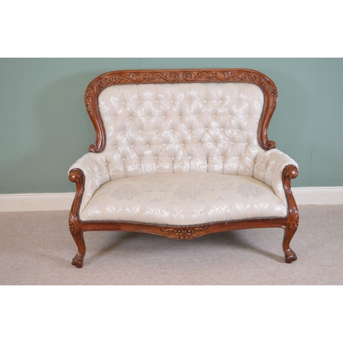 189 - ELEGANT 20TH-CENTURY MAHOGANY SETTEE