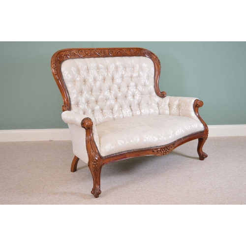 189 - ELEGANT 20TH-CENTURY MAHOGANY SETTEE