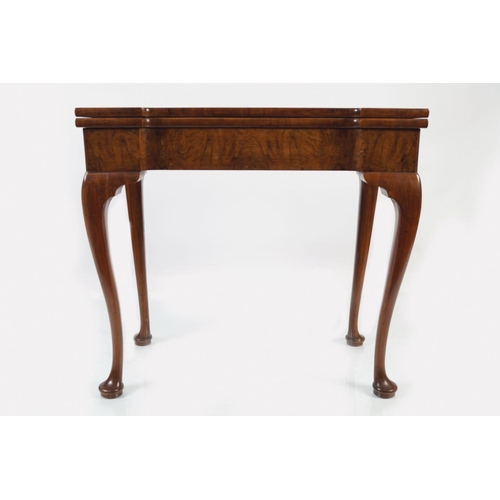 196 - EDWARDIAN WALNUT GEORGE II STYLE GAMES TABLE