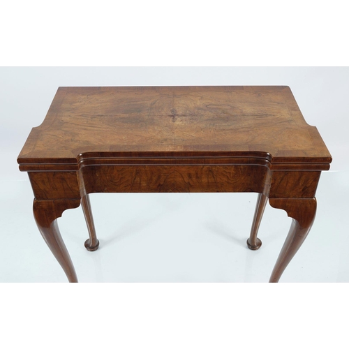 196 - EDWARDIAN WALNUT GEORGE II STYLE GAMES TABLE