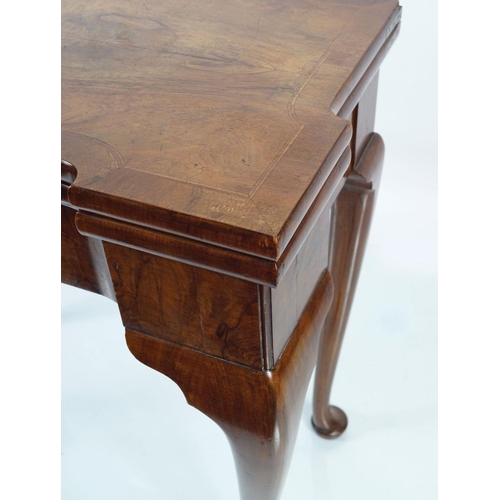 196 - EDWARDIAN WALNUT GEORGE II STYLE GAMES TABLE