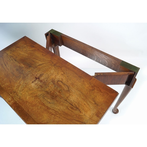 196 - EDWARDIAN WALNUT GEORGE II STYLE GAMES TABLE