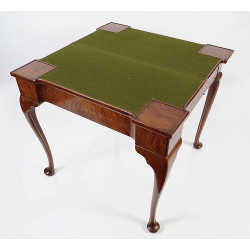 196 - EDWARDIAN WALNUT GEORGE II STYLE GAMES TABLE