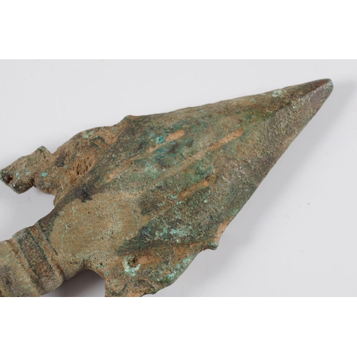 222 - CHINESE ARCHAIC CEREMONIAL BRONZE SPEAR