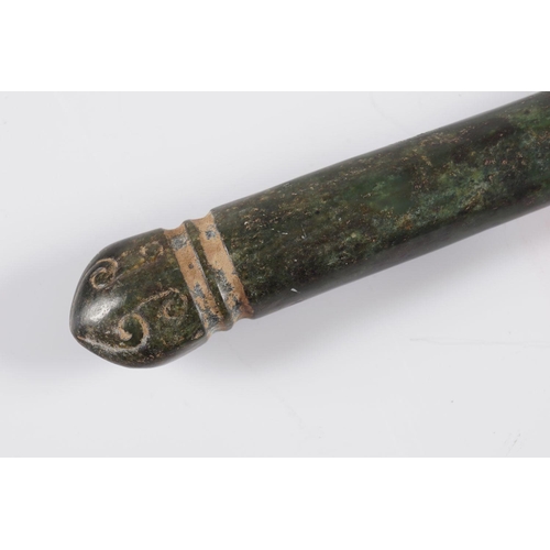 222 - CHINESE ARCHAIC CEREMONIAL BRONZE SPEAR