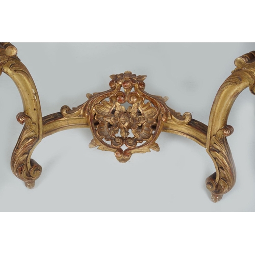 245 - 19TH-CENTURY CARVED GILTWOOD CONSOLE TABLE