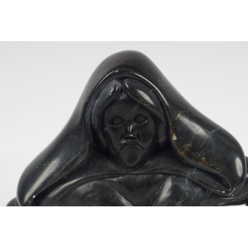 250 - INUIT STONE CARVING OF A FISHERMAN