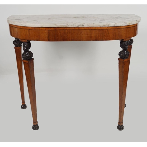 251 - 19TH-CENTURY MAHOGANY AND EBONY SIDE TABLE