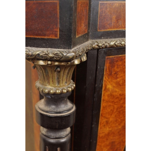 257 - 19TH-CENTURY EBONY & AMBOYNA PIER CABINET