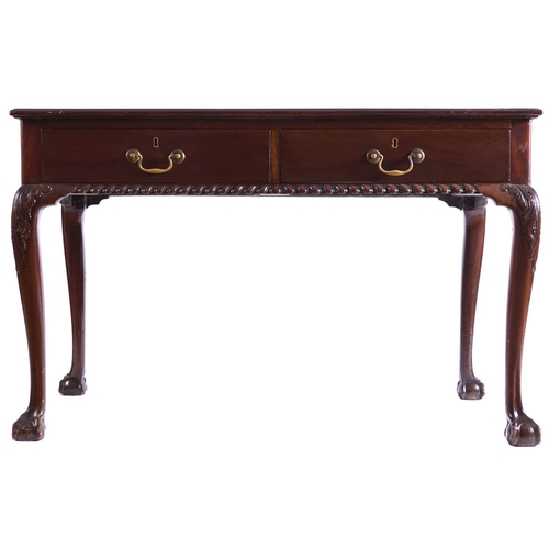 265 - EDWARDIAN PERIOD CHIPPENDALE LIBRARY TABLE