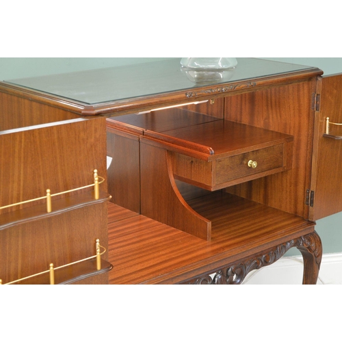 288 - SUPERB QUALITY MAHOGANY DRINKS CABINET