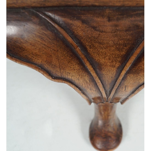 304 - EDWARDIAN WALNUT FENDER STOOL