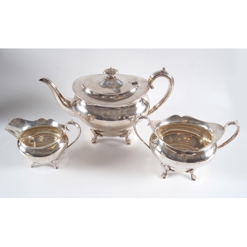 306 - 3-PIECE SHEFFIELD TEA SERVICE