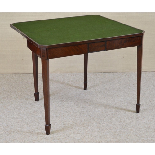 40 - GEORGIAN MAHOGANY AND INLAID GAMES TABLE