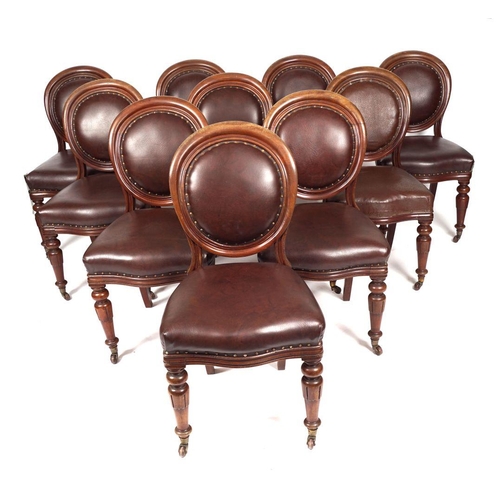 43 - SET OF 10 VICTORIAN DINING CHAIRS