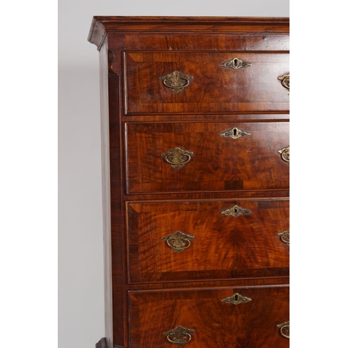 436 - GEORGE III STYLE WALNUT CHEST-ON-CHEST