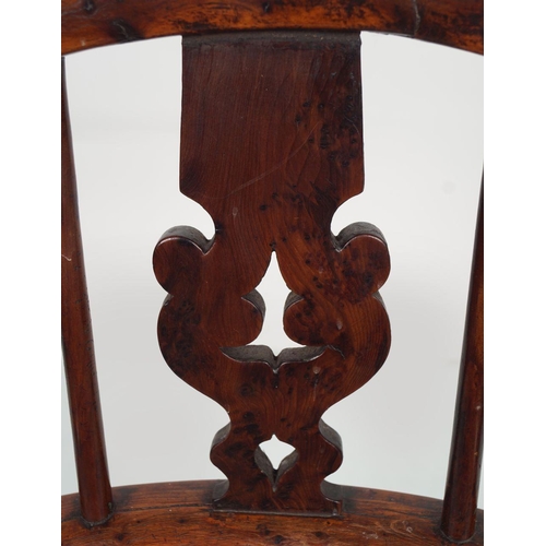 442 - 19TH-CENTURY YEW WOOD CHILD'S WINDSOR CHAIR