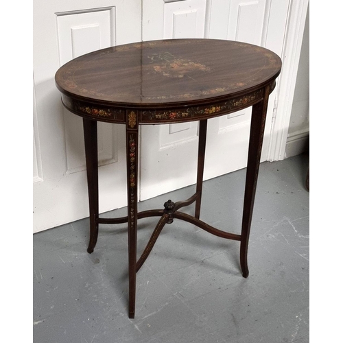 443 - EDWARDIAN MAHOGANY OVAL OCCASIONAL TABLE