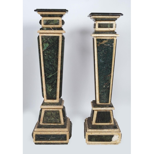 445 - PAIR DESIGNER MARBLE COLUMNS