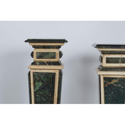 445 - PAIR DESIGNER MARBLE COLUMNS