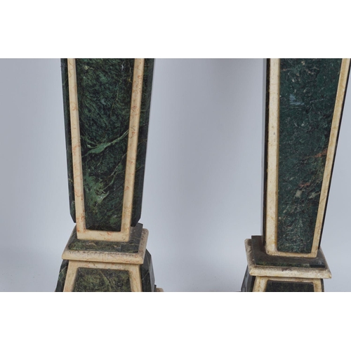 445 - PAIR DESIGNER MARBLE COLUMNS