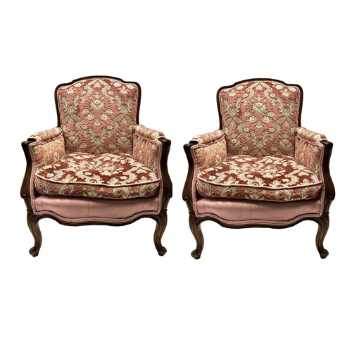 448 - PAIR FRENCH LOUIS XV ARMCHAIRS