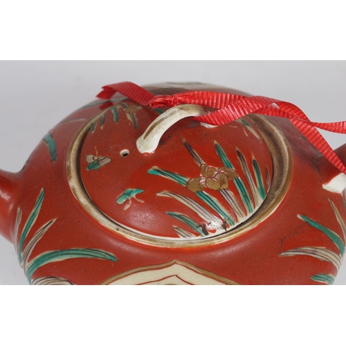 45 - CHINESE QING POLYCHROME TEAPOT