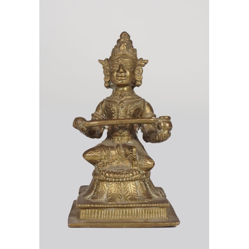 462 - 19TH-CENTURY INDIAN BRONZE DEITY FIGURE