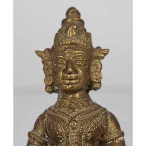 462 - 19TH-CENTURY INDIAN BRONZE DEITY FIGURE